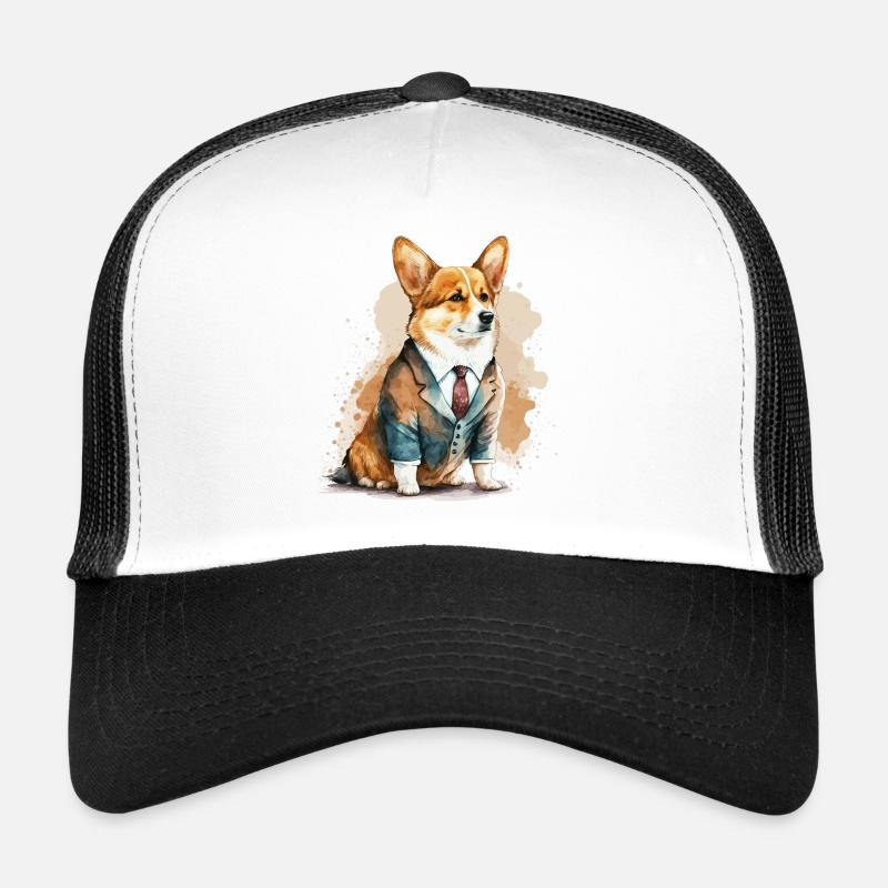 Formale Corgi-Illustration Trucker Cap