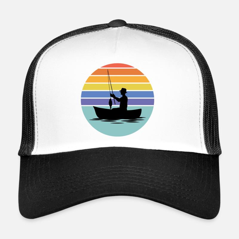 pêche, pêcheur, canne à pêche Casquette trucker 