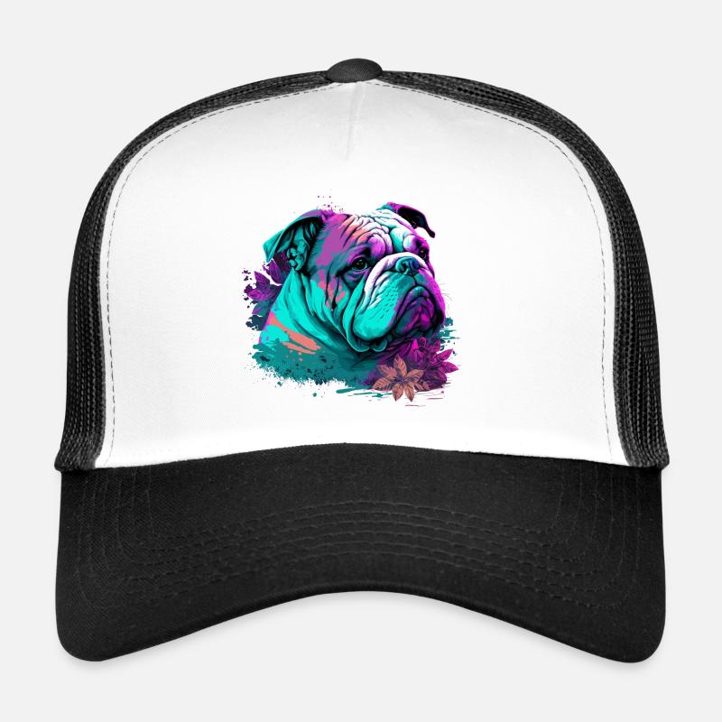 Feuilles et bouledogue Casquette trucker 