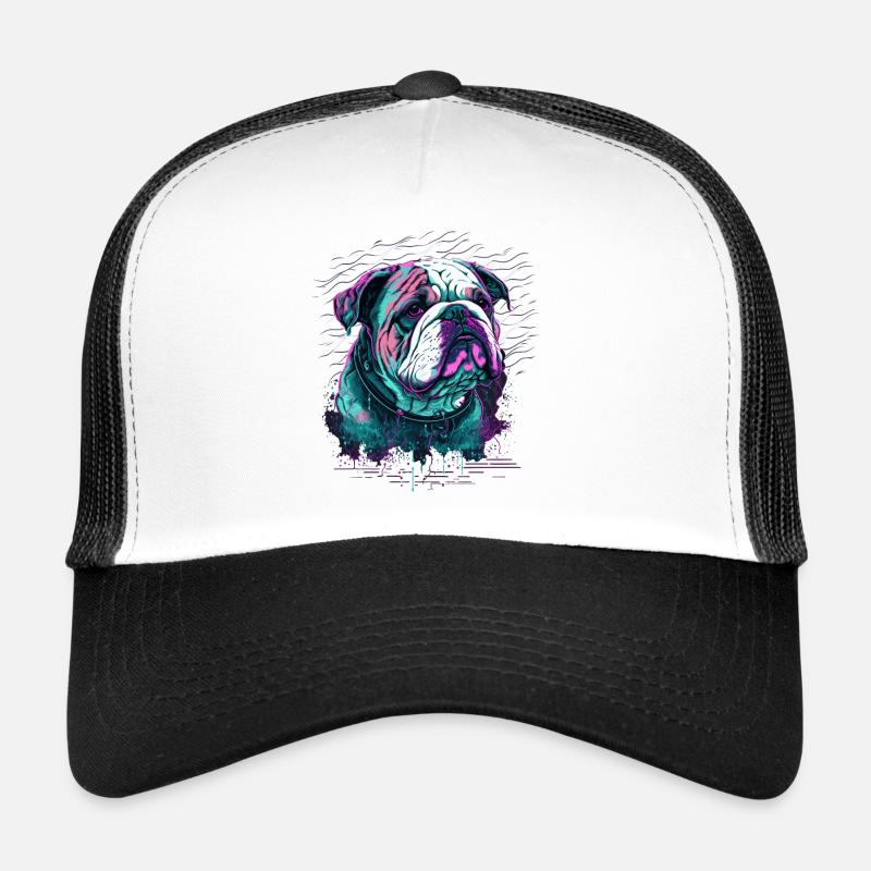 Wrinkled Face Bulldog Trucker Cap