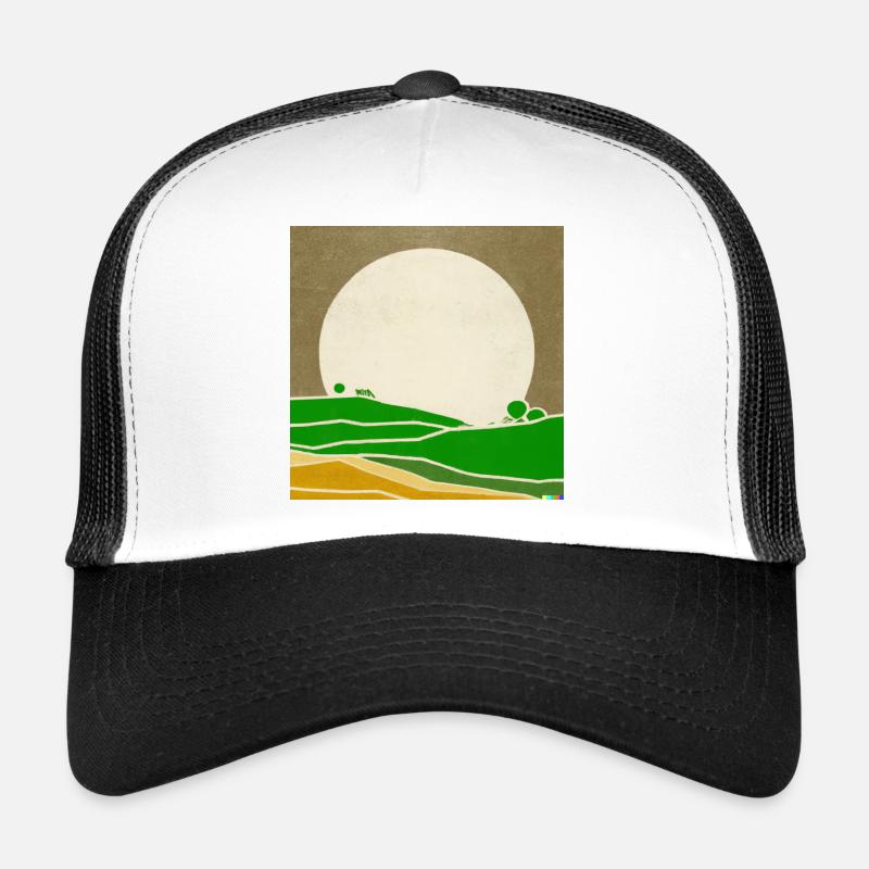 Retro Sunset - Trucker Cap - white/black