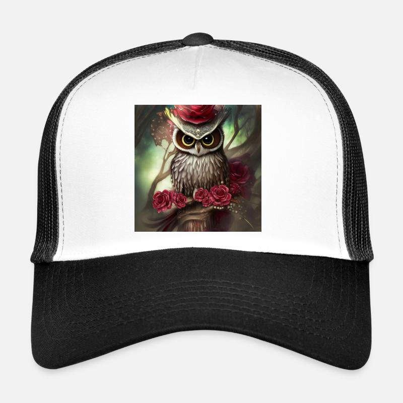 Schöne Eule der Vogel der Nacht Trucker Cap