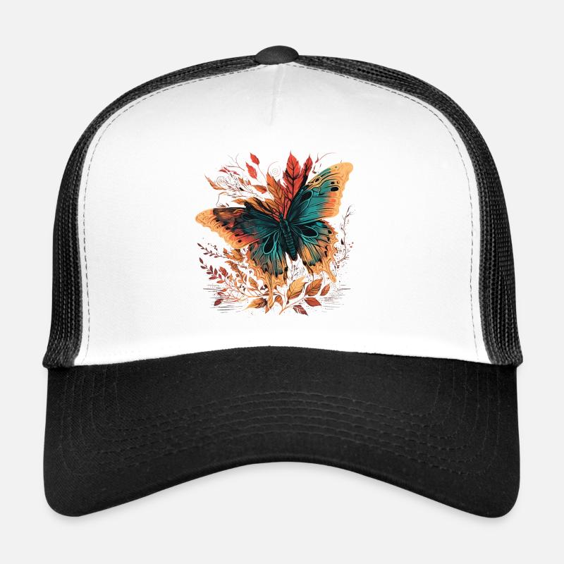 Illustration de papillon Casquette trucker 