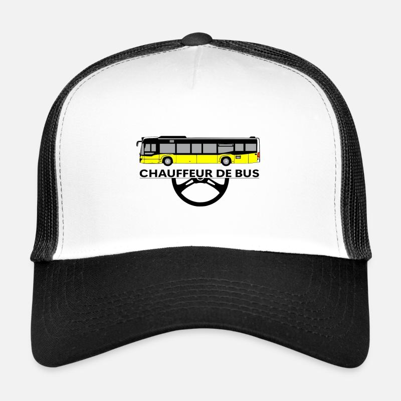Chauffeur de bus - Casquette trucker  - blanc/noir