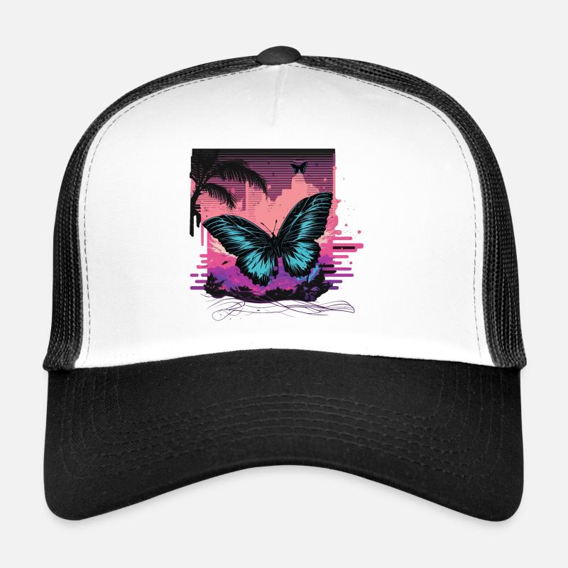 Flying Vaporwave Butterfly Trucker Cap