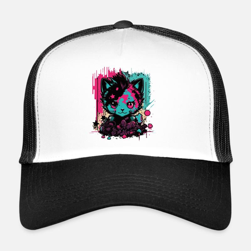 Punk Cat Trucker Cap