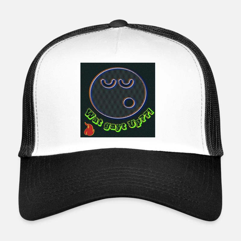 Wat gayt Up??! - Image - 2023 - Trucker Cap - white/black