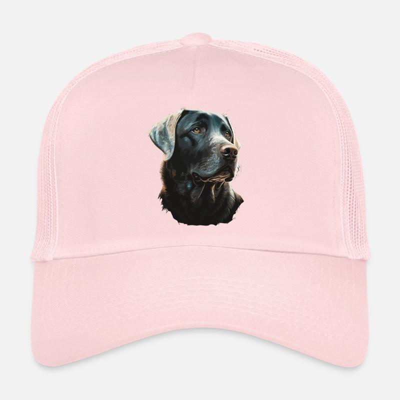 Labrador Retriever auf glühenden Lichtern Trucker Cap