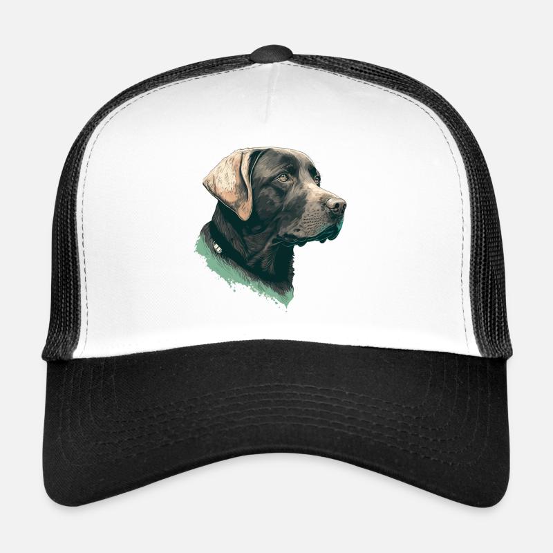 Belle illustration Vue latérale Labrador Retriever Casquette trucker 