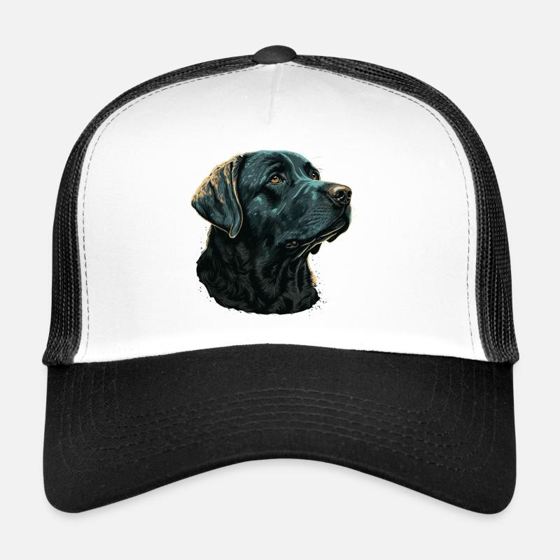 Dark Blue Labrador Retriever Trucker Cap