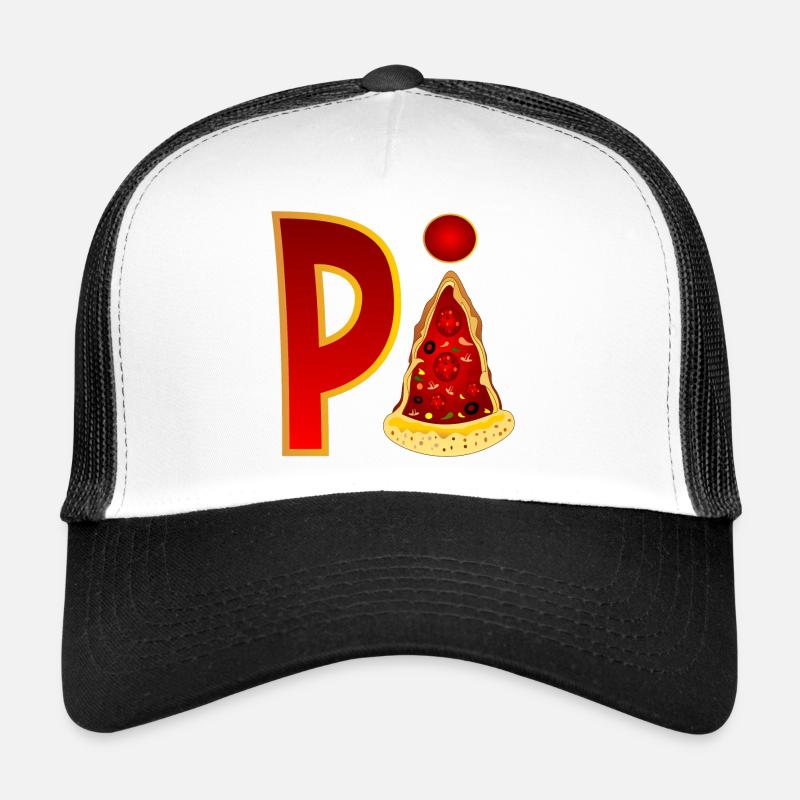PIZZA MATHEMATIK - PI - Trucker Cap - Weiß/Schwarz