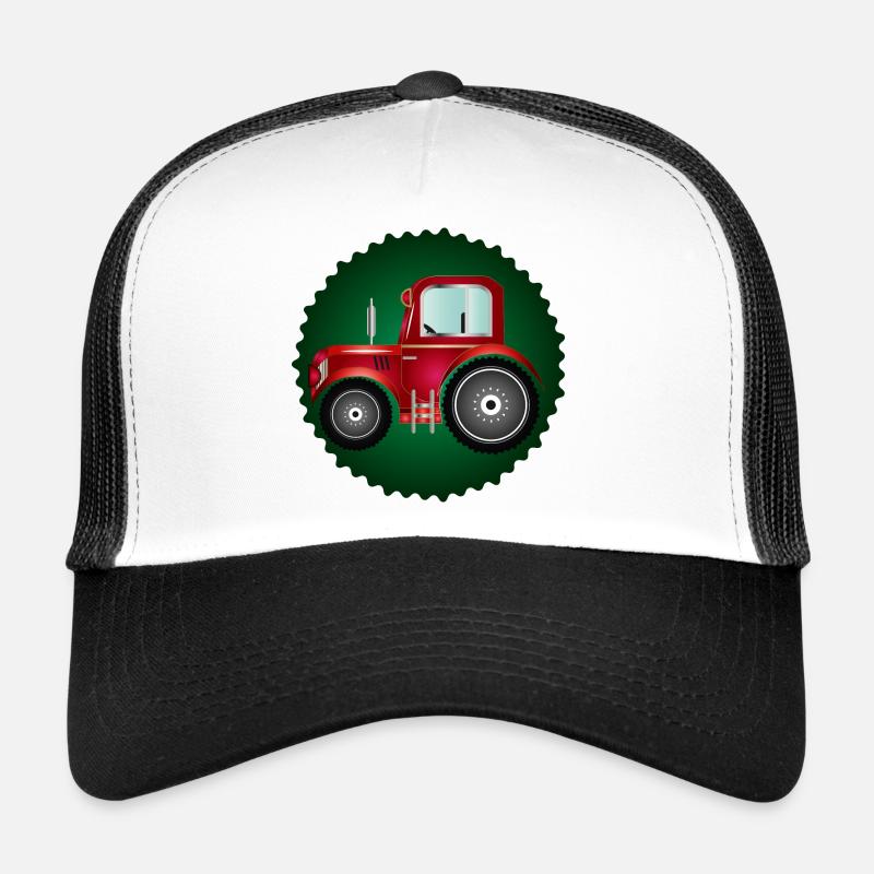 Patch de tracteur rouge pour tracteurs et ventilateurs agricoles Casquette trucker 