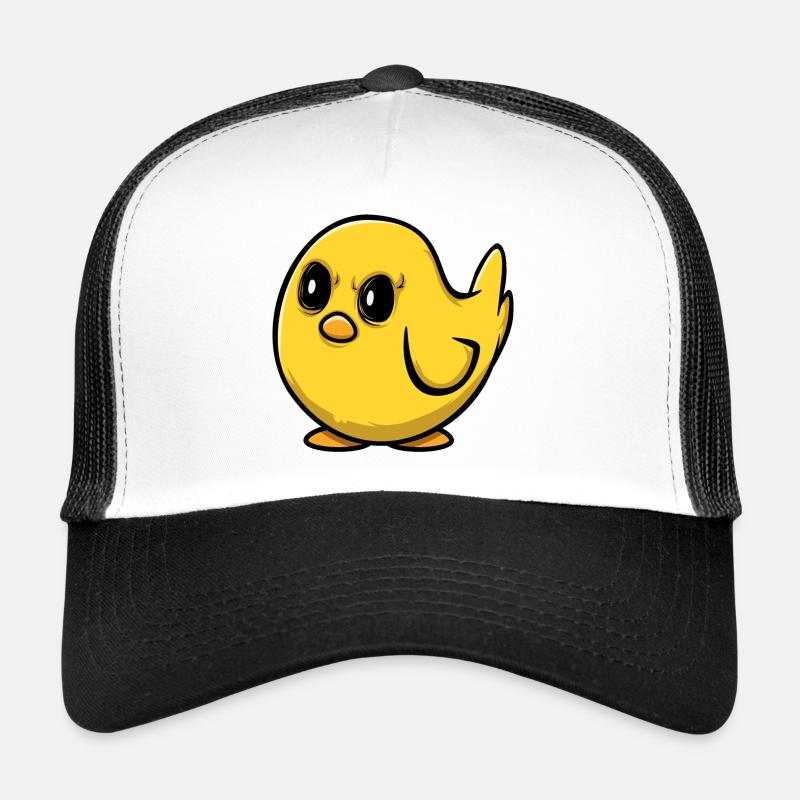 Poussin en colère - Casquette trucker  - blanc/noir
