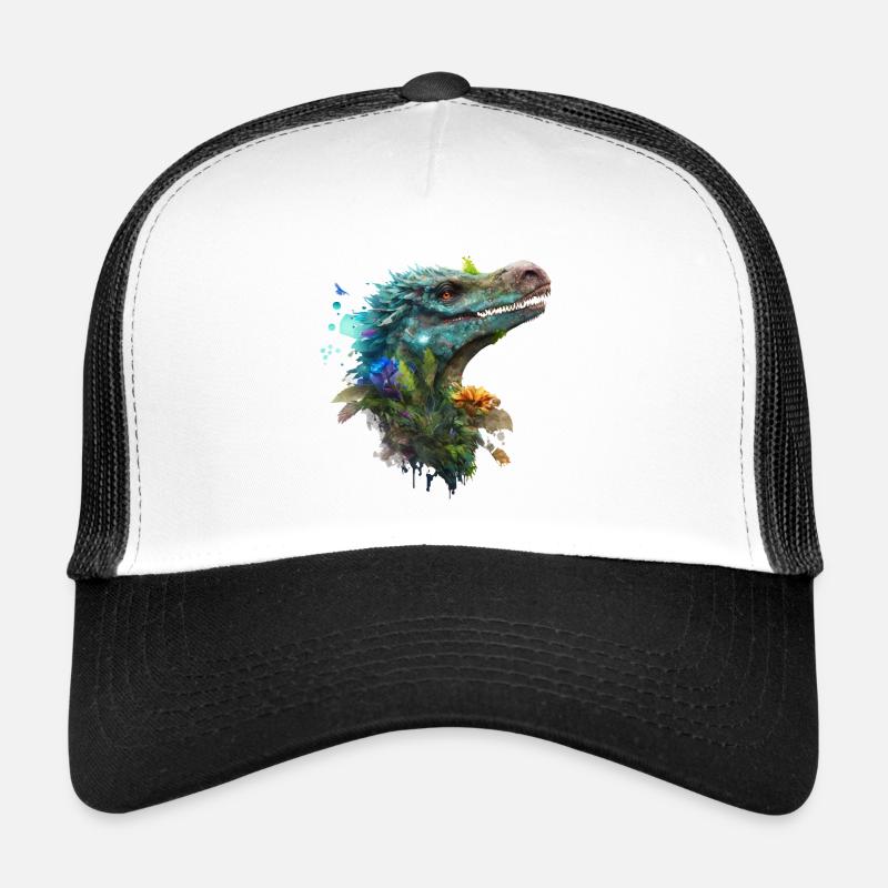 Blue Velociraptor Trucker Cap
