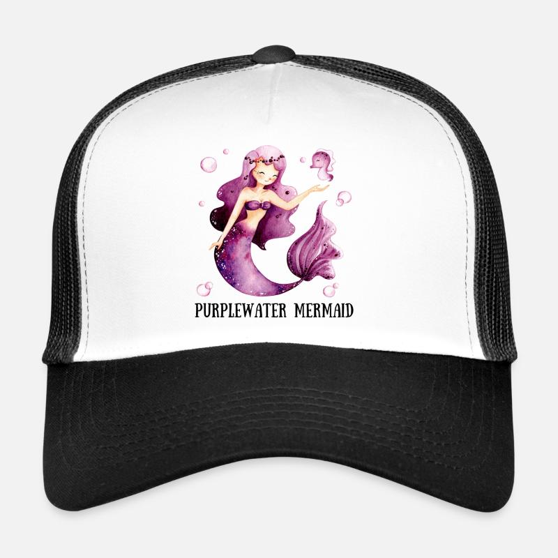 Purple-Water Mermaid Trucker Cap
