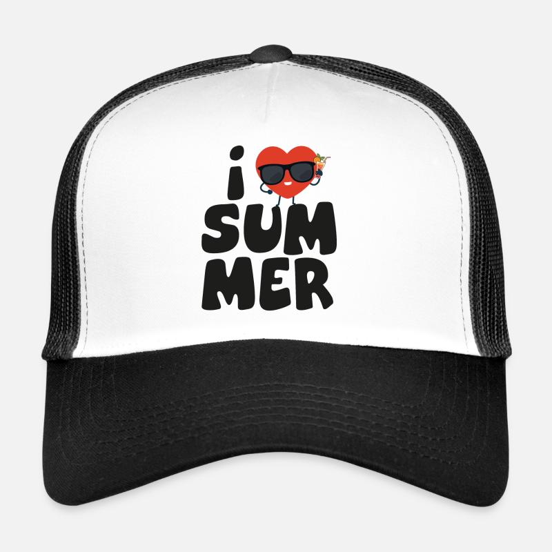 Liebe Sommer2 - Trucker Cap - Weiß/Schwarz