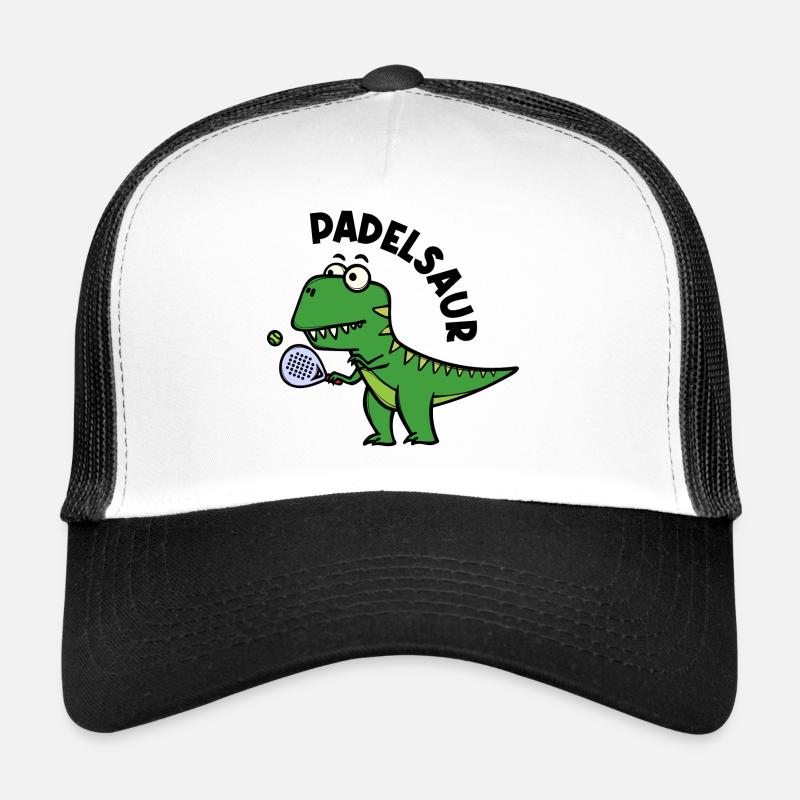 Padel Racket Player Ball Dinosaur Saying Trucker Cap