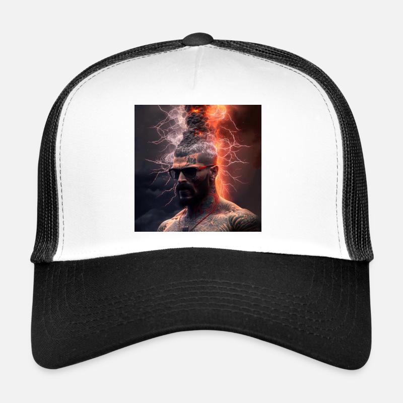 elektrik-Porträt 11 – Eruptiver Blitz Trucker Cap