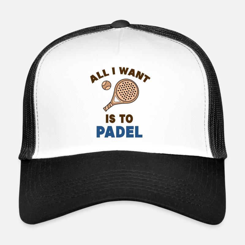 Entraîneur de Padel Raquette de balle Déclaration de jeu de padel Casquette trucker 