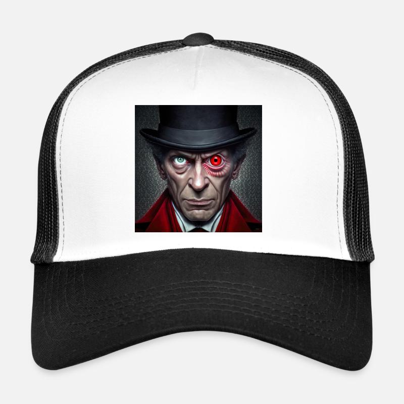Visage double œil rouge vert- Conspircay Casquette trucker 
