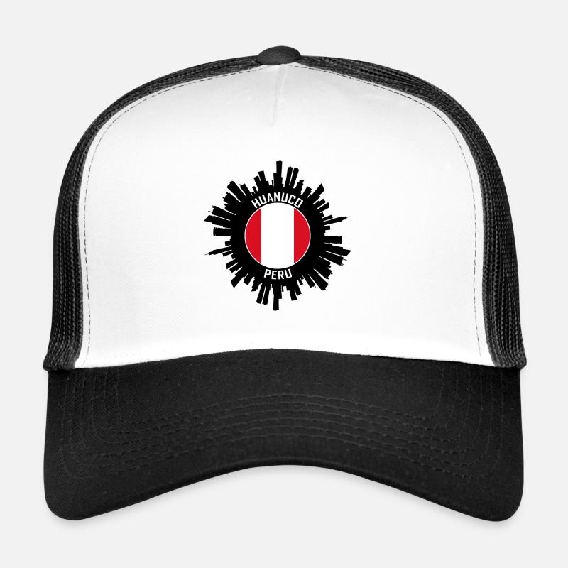 Huanuco Skyline Pérou Flag Souvenir de voyage Casquette trucker 