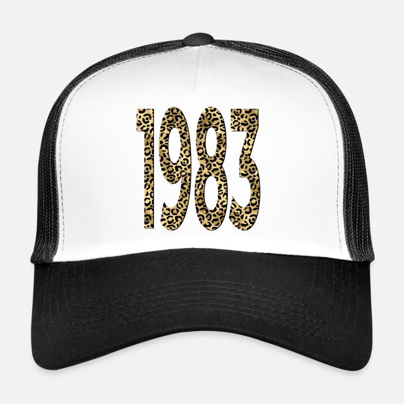 Numéro 1983 - Imprimé Léopard - Anniversaire Casquette trucker 