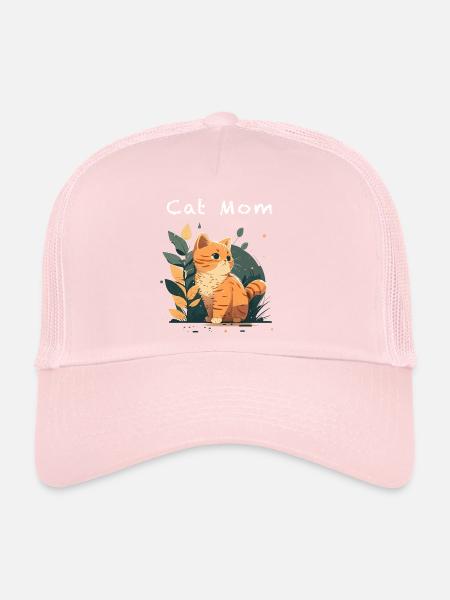 CAT MOM - Trucker Cap - pale pink - Front
