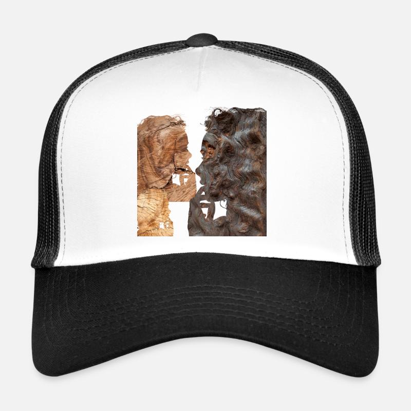 Profil de femme perplexe - Casquette trucker  - blanc/noir