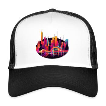 Skyline of the city that never sleeps - Trucker Cap - white/black - Front