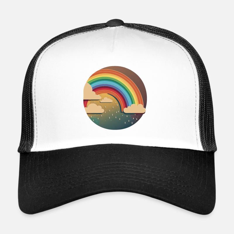 RAINBOW - Trucker Cap - white/black