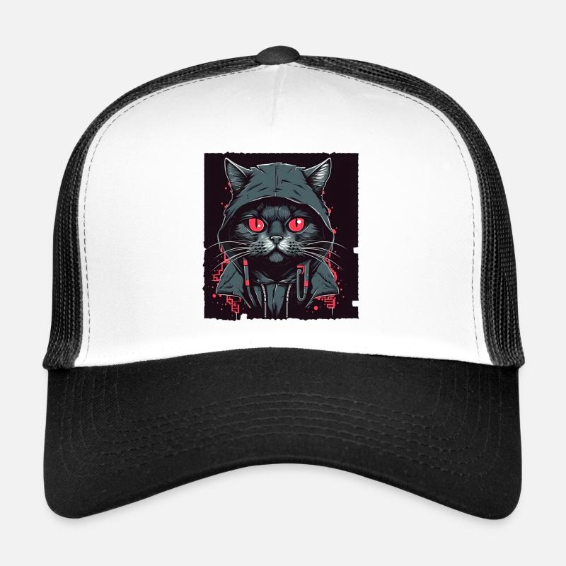 Chat hacker Casquette trucker 
