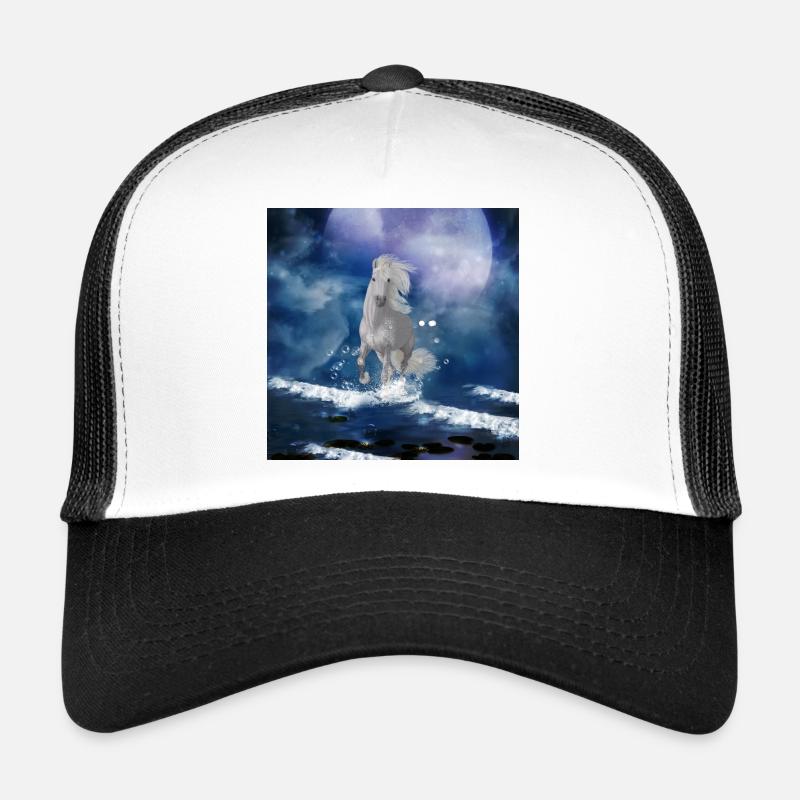 La majesté des loups avec le feu et l’eau Casquette trucker 