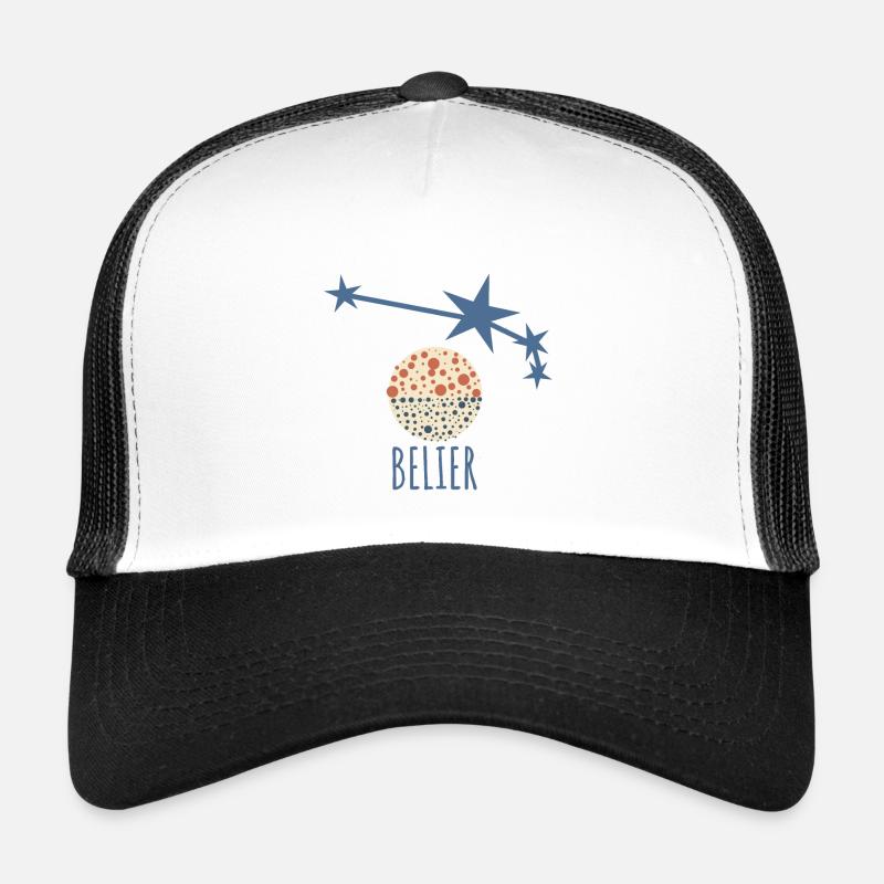 Das Sternbild Widder - Trucker Cap - Weiß/Schwarz