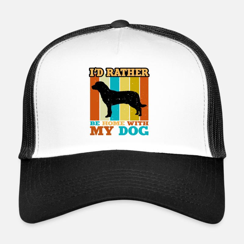 Entlebucher Sennenhund Silhouette Retro Sunset - Trucker Cap - Weiß/Schwarz