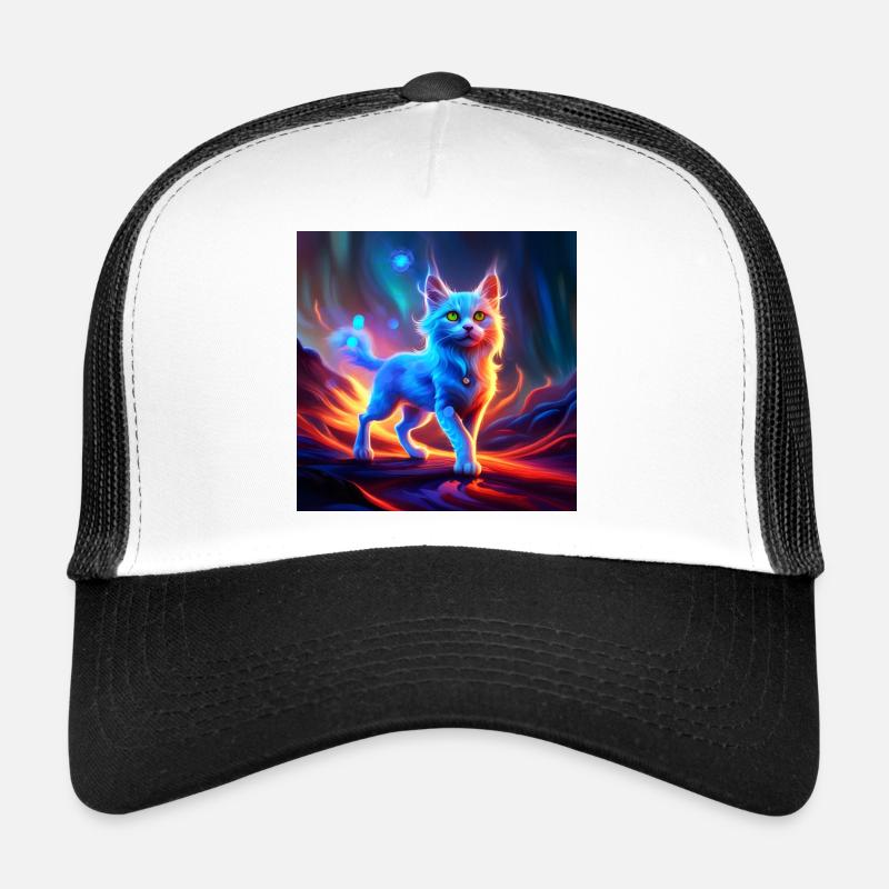 Wonderful blue cat. Trucker Cap