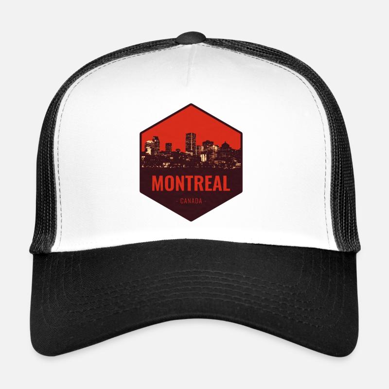 Montreal Skyline Red Trucker Cap