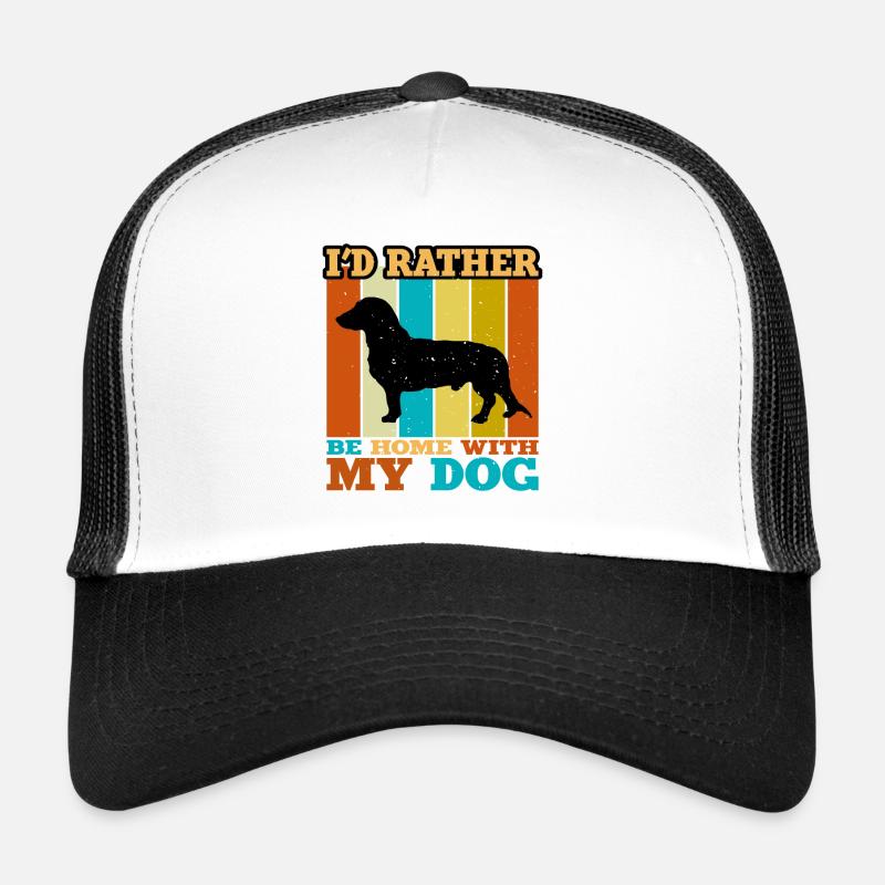 Westfälische Dachsbracke Hundesilhouette Retro Sonne Trucker Cap