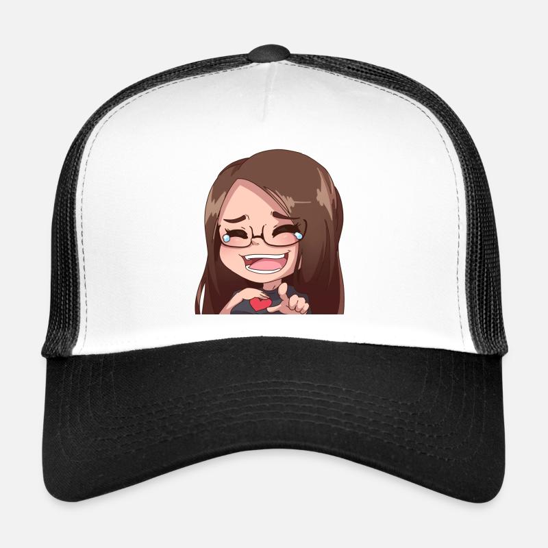 Lachende Lynn - Trucker Cap - Weiß/Schwarz