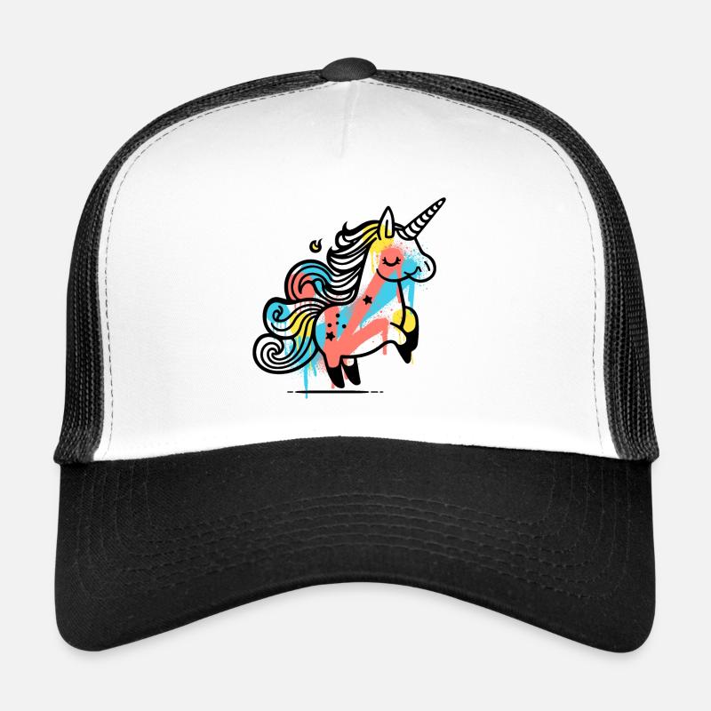 Colourful Whimsical Unicorn Design Trucker Cap