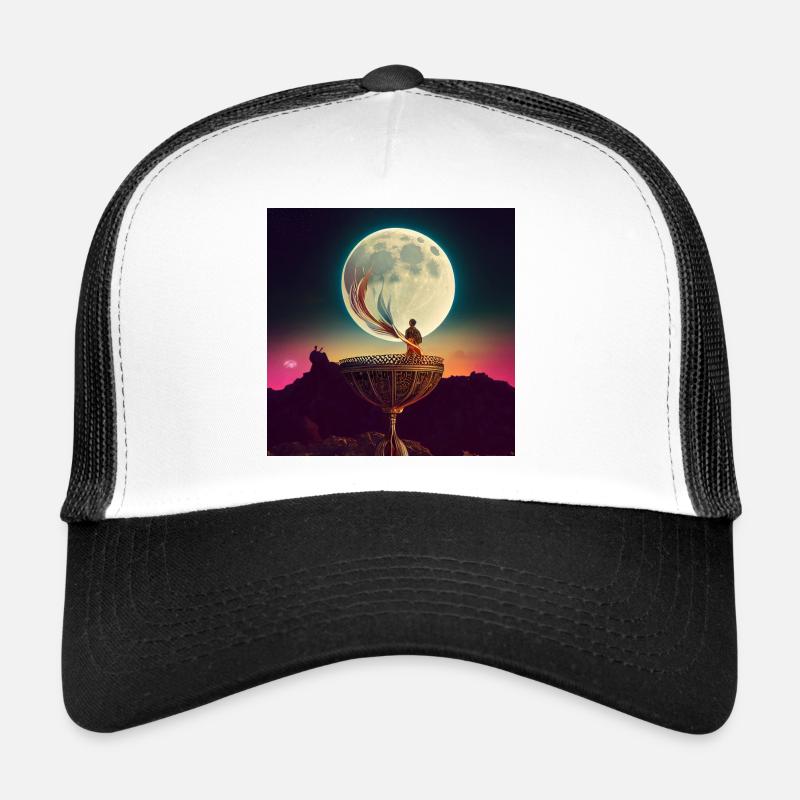 The Moon - Trucker Cap - white/black