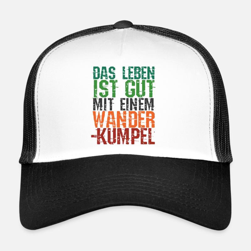 Wanderwege Wanderer Statement Klettern Wandern - Trucker Cap - Weiß/Schwarz