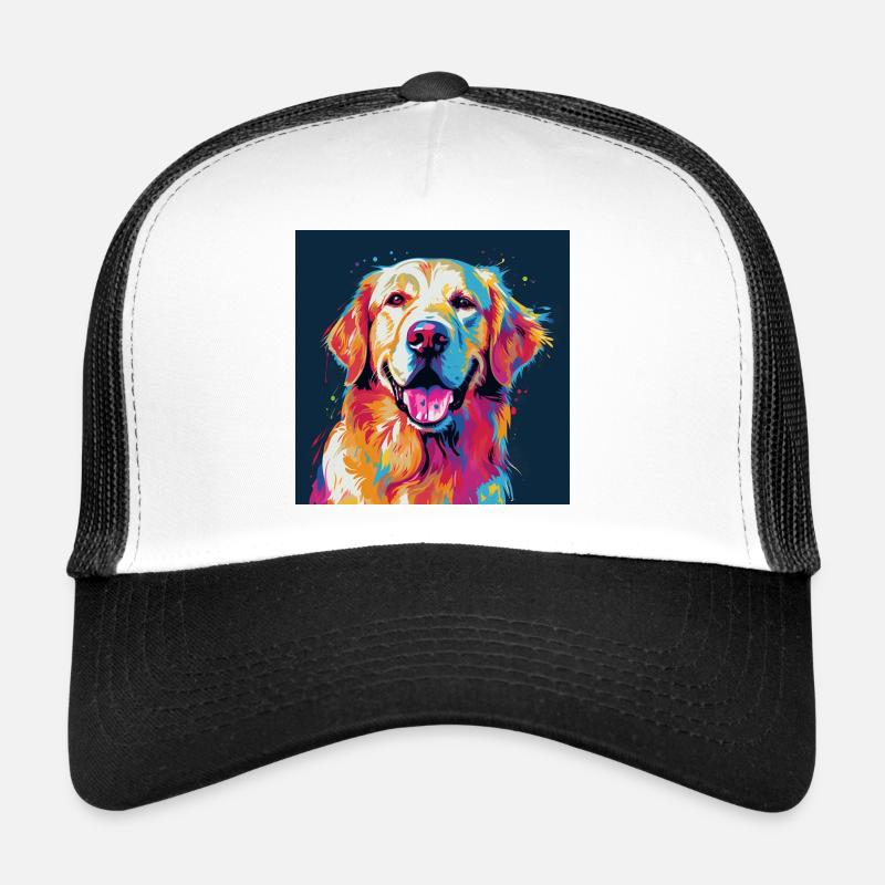 Golden Retriever Pop Art Trucker Cap