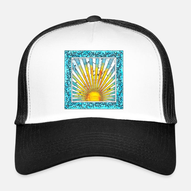 Sunrise with ray pattern - Mallorca Ibiza Trucker Cap
