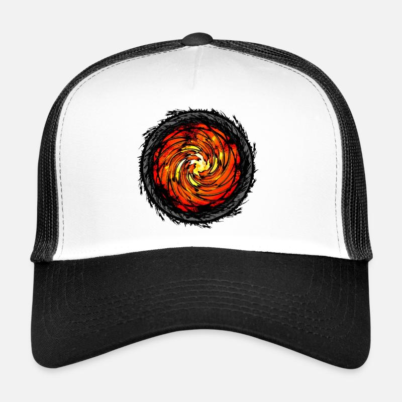 Conception de couleur d’ouragan ardent Casquette trucker 