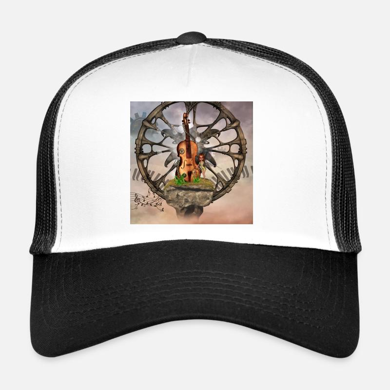 Violon steampunk avec petite fée Casquette trucker 