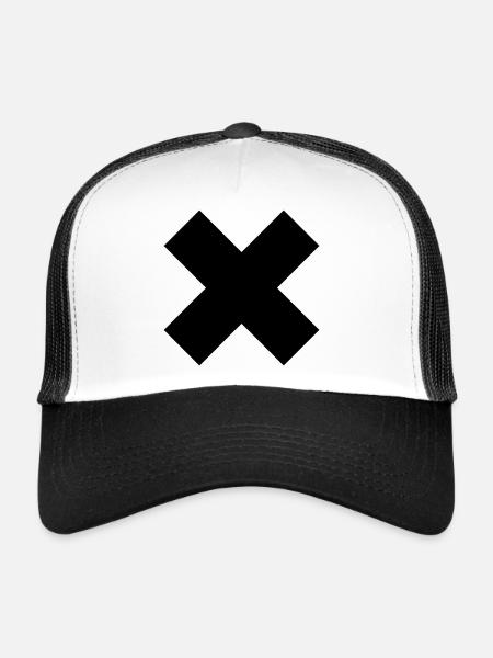 Toxic X - Casquette trucker  - blanc/noir - Devant