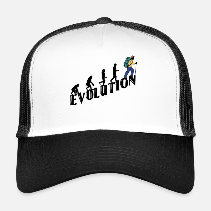 Randonnée Evolution Randonneur Randonnée Escalade - Casquette trucker  - blanc/noir