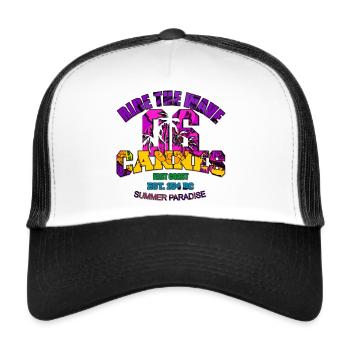 Cannes French Riviera - Trucker Cap - white/black - Front