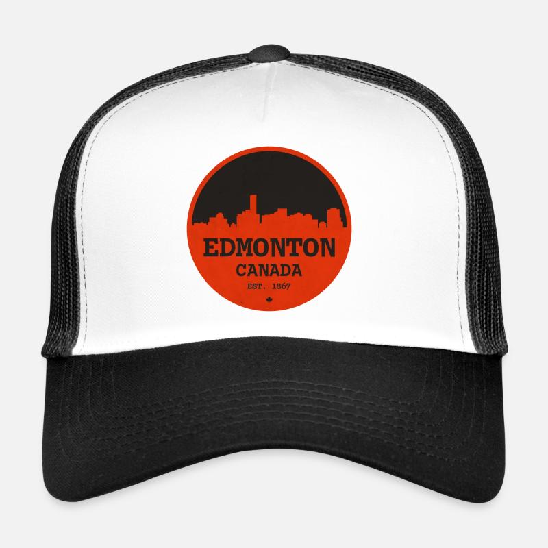 Edmonton Skyline Retro Circle Trucker Cap