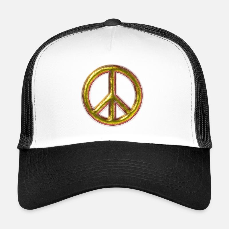 Messing Peace-Zeichen Trucker Cap